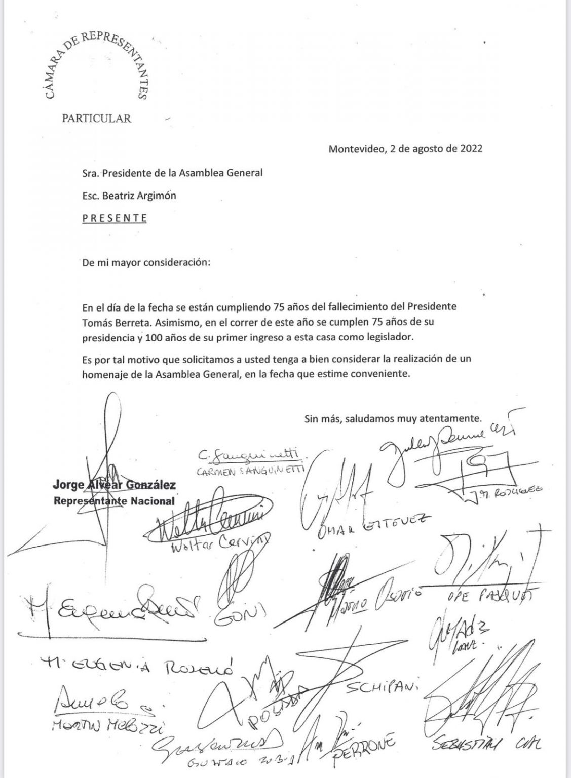 Solicitud Para La Realizaci n De Un Homenaje De La Asamblea General A 